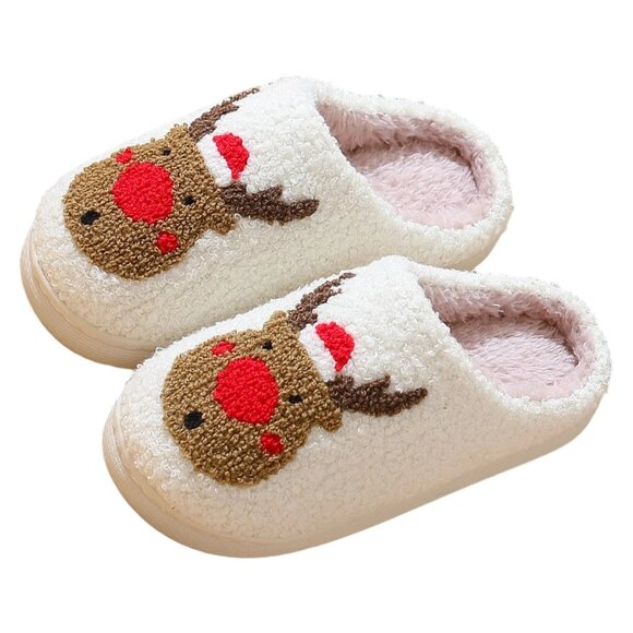 NWT Cozy Reindeer Slippers - Picture 2 of 6